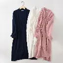 Couple cotton crepe bathrobe men and women