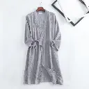 Couple cotton crepe bathrobe men and women