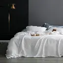 Natural Silk Duvet Cover Solid Color Quilt Cover High-Grade Single Double King Size Comforter Bedding Cover