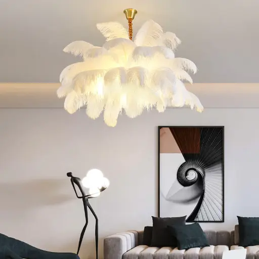 PALMA LUXURY FEATHER PENDANT LAMP